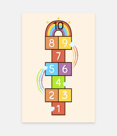 Tappeti gioco per bambini, ludico ed educativo, con disegno di arcobaleno